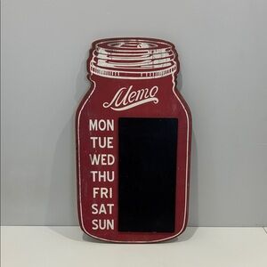 Red Mason Jar Memo Chalkboard